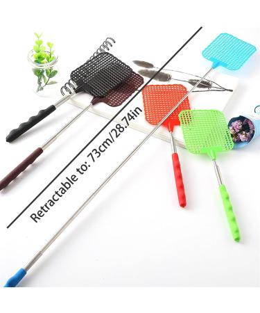 BAMFY 4 Pcs Telescoping Fly Swatter Heavy Duty Fly Swatters with Stainless Steel Handle Flyswatter for Indoor and Outdoor Flies Mosquitoes Wasps - Buy Online on GoSupps.com