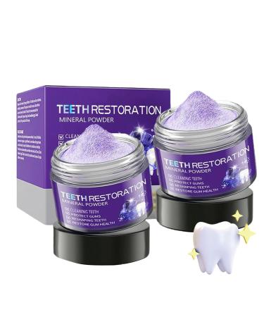 Tooth Repair Mineral Powder, Tooth Mineral Powder, Teeth Whitening Mineral Powder, Purple Whitening Powder, Effectively Strengthen Teeth and Gums