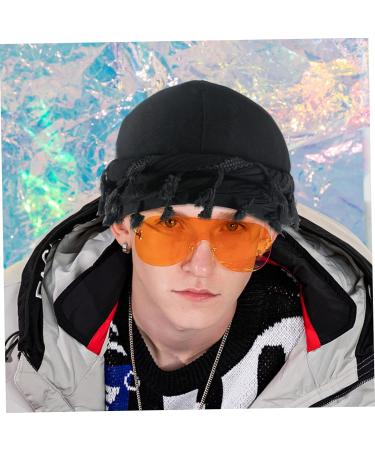 Turban for Men Tassel Satin Lined Brimless Casual Dome Mens Turban Head Wrap Sunproof Minimalist Black Modal Fiber Mens Turban - Buy Online on GoSupps.com