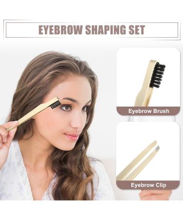 VOCOSTE Portable 2 In1 Eyebrow Shaping Tool Stainless Steel Gold Tone - Buy Online on GoSupps.com
