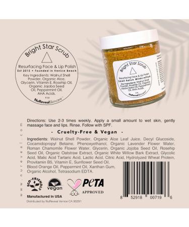 Bright Star Scrub Face & Lip Polish | Radiant Hydrated Skin | Natural Vegan Sulfate-Free | Scar Minimizer for Sensitive Skin - Buy Online on GoSupps.com