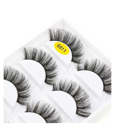 UAMOU 2/20/100 Boxes Mink Lashes Eyelashes 5 pairs Natural Curly Fake Eyelashes Thick Maquiagem Lash Extension Makeup Tools Cheerfully (Color : 5 pairs G611 Size : 30 boxes)