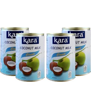 Kara Classic Coconut Milk in Tin 400ml (Pack of 4) - Rich & Creamy - Vegan-Friendly - Dairy-Free - Buy Online on GoSupps.com