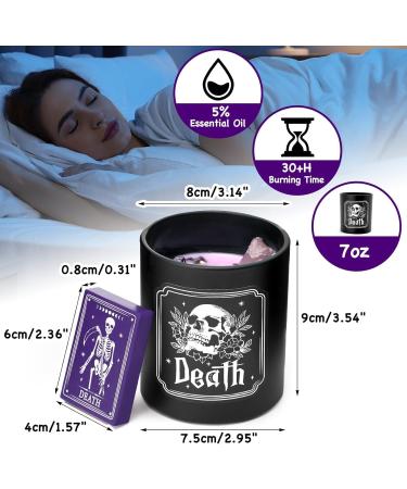 Tuitessine Tarot Candle with Crystals | Death Scented Candle for Meditation Astrology & Witchcraft | Perfect Gift for Women | Stress Relief | Christmas & Halloween - Buy Online on GoSupps.com