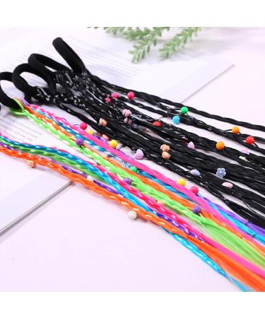 VIDELLY 8-Piece Colorful Hair Extensions Accessories Set for Girls - Wigs, Ponytails, Headbands & More - Buy Online on GoSupps.com