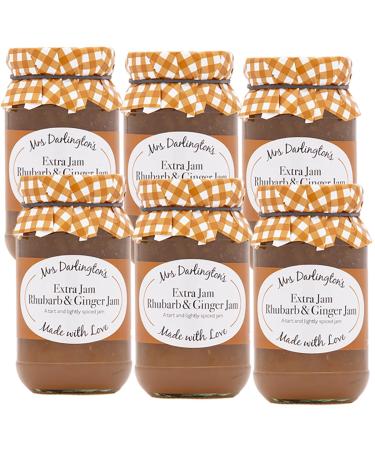 Mrs Darlington's Rhubarb and Ginger Jam - 340g - Pack of 6