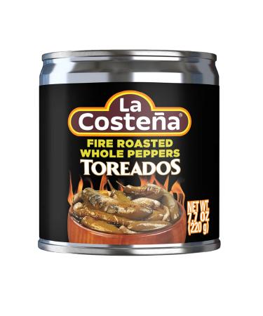 La Coste a Toreados Serranos | Fire Roasted Whole Serrano Chile Peppers | 7.7 Ounce Can (Pack of 12)