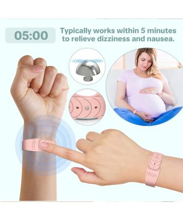 Travel Acupressure Bracelets for Nausea Relief - Purple Pair for Morning Sickness Seasickness & Motion Sickness - Buy Online on GoSupps.com