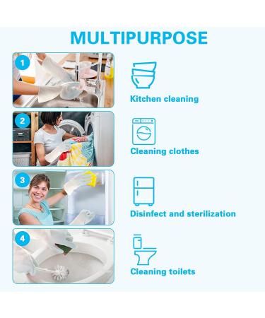 Sibba Long Rubber Gloves - 1 Pair, Waterproof, Non-Slip, Reusable for Cleaning, Dishwashing, Kitchen - Blue - Buy Online on GoSupps.com