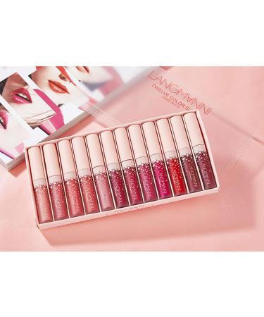  Kingknow 12 Colour Lip Gloss Waterproof Long-Lasting Matte Liquid Make-Up Lipstick Cosmetics - Buy Online on GoSupps.com