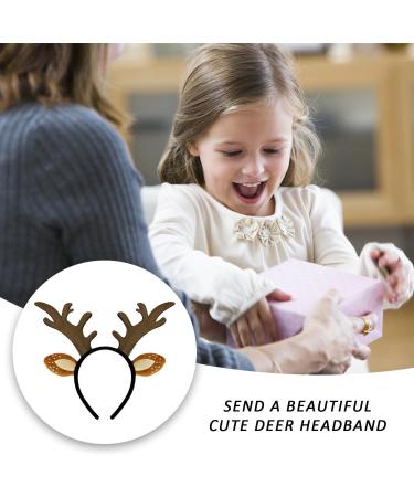 CYNOSURETECH 1 Piece Cute Antler Headband Reindeer Antler Hairpin Brown Antler Headband Christmas Reindeer Antler Headband Suitable for Carnival Christmas Masquerade - Buy Online on GoSupps.com