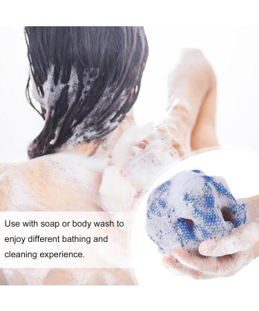 3 Pcs African Exfoliating Net Back Scrubbers - Shower Body Sponge Set for Deep Cleaning - Men and Women - Purple Pink Blue - Buy Online on GoSupps.com