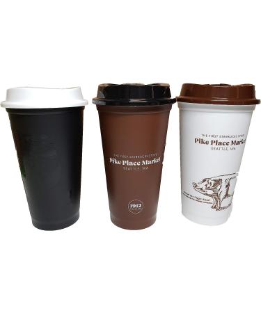 Starbucks Pike Place Market Reusable Hot Cups 16 oz - 6 Pack with Lids | Limited Edition - Buy Online on GoSupps.com