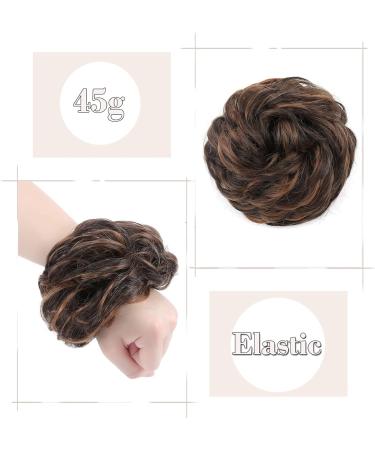 Synthetic Hair Bun Extension 45g - Dark Brown to Light Auburn Scrunchie - Buy Online on GoSupps.com