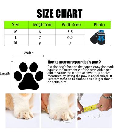 Jodsen Waterproof Dog Shoes for Small & Medium Dogs - 4-Pack with Reflective Straps & Anti-Slip Sole - Outdoor Paw Protection - Winter Blue (L) - Buy Online on GoSupps.com