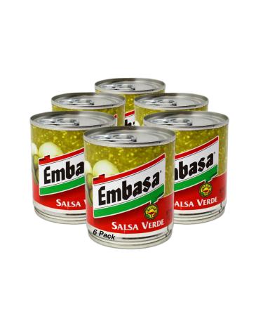 Embasa Salsa Verda | 7 OZ Can of Medium Salsa for Tortilla Chips, Mexican Food (6 Pack)