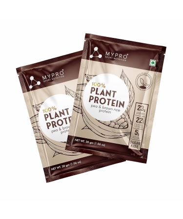 My.pro Sport Nutrition Plant Protein Powder Pea Protein Isolate & Brown Rice Vegan Protein Powder-Pack Of 10 Travel Pack 30 gm each- Chocolate Flavour