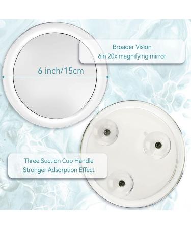 20x Magnifying Mirror with Suction Cup - Close Up Makeup Mirror for Precise Details - Super Magnification - 6 Dia - Clear - Buy Online on GoSupps.com
