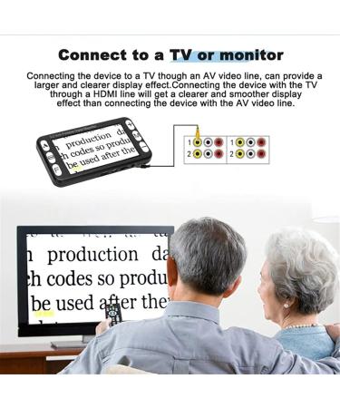 Electronic Reading Aid Digital Magnifier Digital HD - 5" Portable Video Magnifier 4x-32x-for Support Output to TV Best Gift for Low Vision - Buy Online on GoSupps.com
