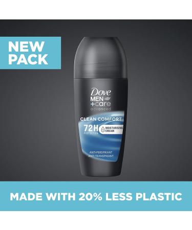 Dove Men+Care Clean Comfort Anti-perspirant Deodorant Roll-On pack of 6 deodorant for men with Triple Action Technology for 72h sweat & odour protection 50 ml Fresh 50 ml (Pack of 6) - Buy Online on GoSupps.com