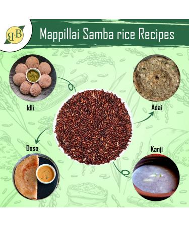 Buy B&B Organics Mappillai Samba Hand Pounded Red Rice - 1 kg / 2.2 lb - Best Quality - Buy Online on GoSupps.com