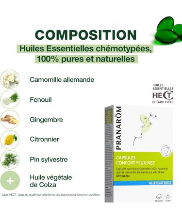  Pranar m Pranar m Allergoforce Comfort Eyes and Nose 30 Capsules - Buy Online on GoSupps.com