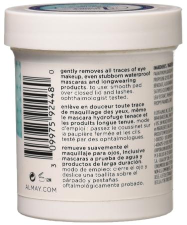 Almay Longwear & Waterproof Eye Makeup Remover Pads - 80 Count, Pack of 1 - Buy Online on GoSupps.com