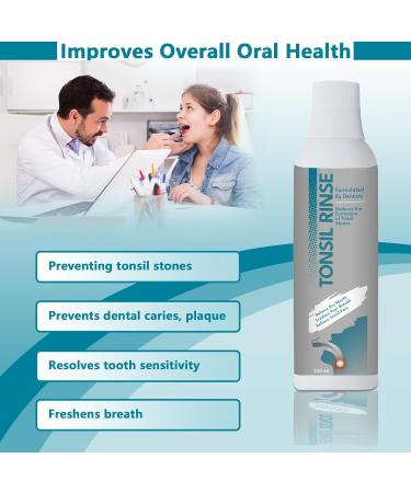 Tonsil Rinse - Natural Tonsil Stone Remover Mouthwash Alcohol-Free Oral Rinse for Bad Breath & Dry Mouth Relief 10 FL OZ - Buy Online on GoSupps.com