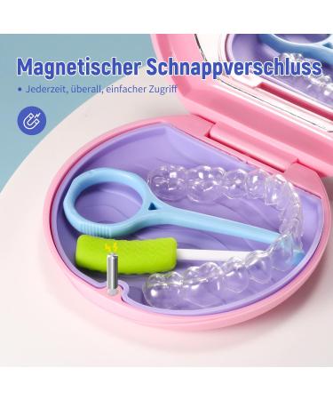 Annhua Pink Dento Box - Ideal Aligner Case for Invisible Braces & Mouth Guards | International Shipping - Buy Online on GoSupps.com