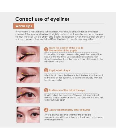 Gel Eyeliner Waterproof 2 in 1 Waterproof Smudge Proof Gel Eyeliner Set with Eye Makeup Brushes Long-Wear Gel Eyeliner for Makeup Show Date Women Girls Hersil - Buy Online on GoSupps.com