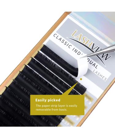 Lashview C-Bend 12mm 0.20 Strength Artificial Eyelash Extensions | Dense Natural Semi-Persistent | Professional Eye-Catching Applications - Buy Online on GoSupps.com