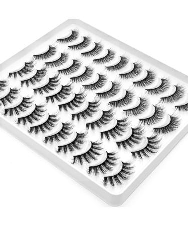 Dysilk 20 Pairs Cat Eye 6D Fake Eyelashes | Self-Adhesive Fluffy Mink Lashes - Reusable False Eyelash Sets | 2 Styles 2021 - Shop Internationally - Buy Online on GoSupps.com