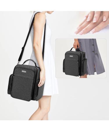 BAFASO Nail Polish Organizer: Holds 48 Bottles, with Lamp & Pouches - Black - Buy Online on GoSupps.com