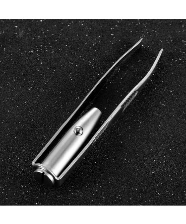 LED Light Hair Removal Tweezers - Precision Eyelash & Eyebrow Tool | Stainless Steel Makeup Set (2 Pieces) - Buy Online on GoSupps.com
