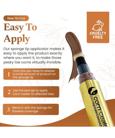 CORN-CEALER | Lightweight Toe Corn Concealer in Chestnut Shade - Instant Coverage for Toe Corns - Buy Online on GoSupps.com