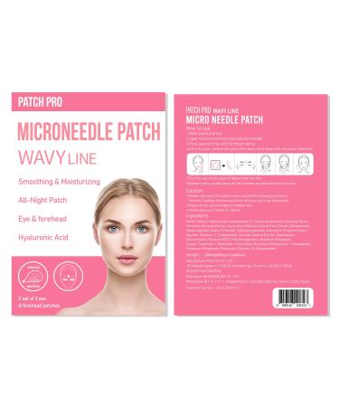 Micro Needle Patch Wavy Line - 6 Anti-Wrinkle Patches for Forehead Eye Folds & More | International Shipping - Buy Online on GoSupps.com