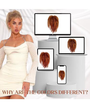 PORSMEER Claw Clip Ponytail Hair Extension - Tousled Updo Bun Copper Red 10 inch Auburn - Buy Online on GoSupps.com