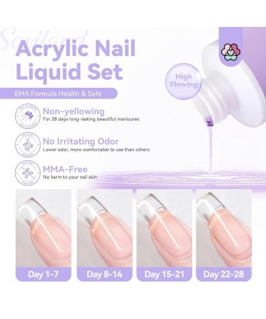 SAVILAND Acrylic Nail Kit - 100% Essential Oil 2oz Clear Powder Liquid Set & Nail Practice Mat - Professional DIY Nail Art for Beginners - Buy Online on GoSupps.com