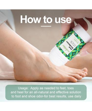 Foot Deodorant Stick Nourishing & Refreshing Feet Odor Stick for Stinky Feet Travel Size Heel Cream Foot Cream Stick Roll-on Foot Lotion Stick for Men&Women 40g/1.41 oz - Buy Online on GoSupps.com