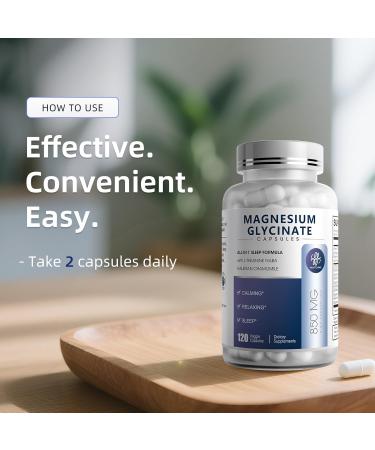 Magnesium Glycinate 850mg Capsules with L-Theanine, Chamomile & GABA for Sleep, Calmness, Muscle, Bone Health & Immune Support, Magnesium for Women and Men, Vegan, High-Absorption, 120 Count 120 Count (Pack of 1) - Buy Online on GoSupps.com