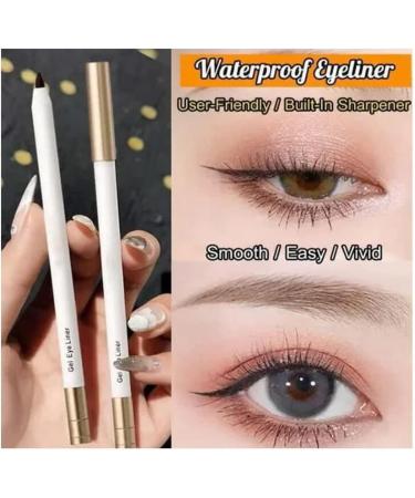 2/3Pcs Heykomi Makeup Eyeliner Gel Pen Matte Eye Liner Pencil Non-Smudging Waterproof And Long-Lasting Eyeliner Pencil Professional Gel EyeLiner with Pencil Sharpener (2*brown) - Buy Online on GoSupps.com