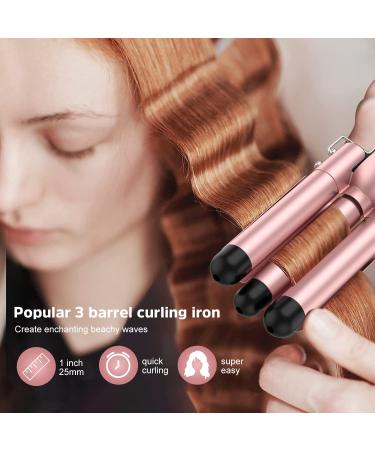 5-in-1 Curling Iron Set with Crimper & Waver | 4 Interchangeable Barrels | Instant Heating | Anti-Scald | Pink - Buy Online on GoSupps.com