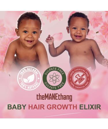 THEMANETHANG Organic Baby Hair Growth Oil - Coconut, Olive, Castor, Tea Tree Oil Blend - Buy Online on GoSupps.com