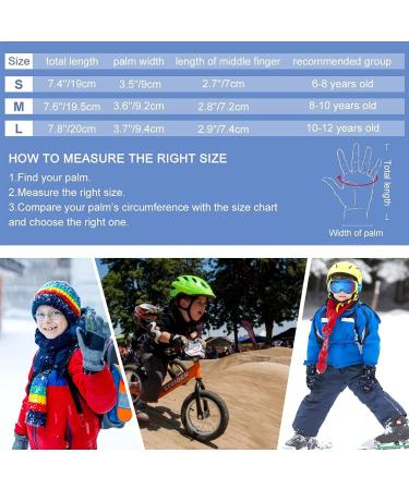 Children's Thermal Touchscreen Sports Gloves for Winter - Anti-Slip Windproof Perfect for Cycling Hiking Skiing & Football (Ages 10-12 Black) - Buy Online on GoSupps.com