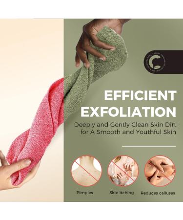 Zomchi Exfoliating Back Scrubber - Deep Clean & Invigorate Your Skin | Shower Body Scrubber for Exfoliation & Cleansing (Grayish Chartreuse Green) - Buy Online on GoSupps.com