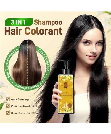  Generisch Nourishing Herbal Hair Dye Shampoo 300ml Gentle Botanical Formula for Grey Coverage and Shine Long Lasting Care for Men & Women (Chestnut) - Buy Online on GoSupps.com