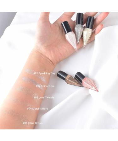Liquid Glitter Eyeliner Colorful Set Long Lasting Waterproof Makeup Eyeliner Metallic Shimmer Pigment Liquid Eye Liner Pen Quick Drying High Pigmented Sparkle Eyeshadow - Buy Online on GoSupps.com