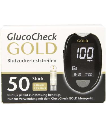 GlucoCheck GOLD Starter Set with 60 Blood Glucose Test Strips - Accurate & Fast Blood Sugar Monitoring for Diabetics | International Shipping Available - Buy Online on GoSupps.com
