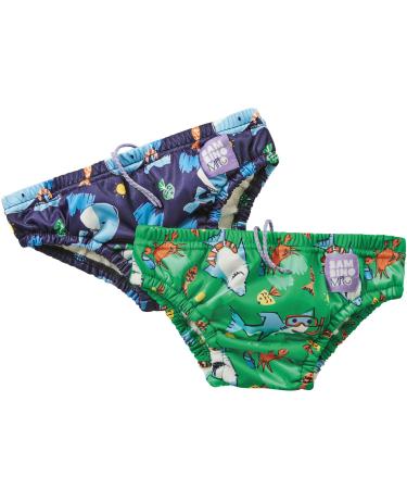 Bambino Mio Revolutionary Reusable Swim Diaper 2-Pack Splash & Fin (2-3 Years)