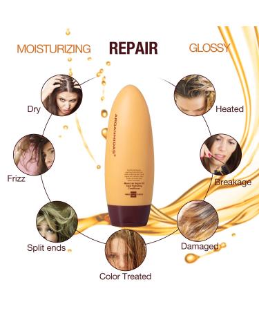 Sulfate-Free Argan Oil Hair Conditioner 15.3 Fl Oz - Moisturizing Deep Conditioner for Color Treated Hair Repairs Dry & Frizzy Hair - Buy Online on GoSupps.com